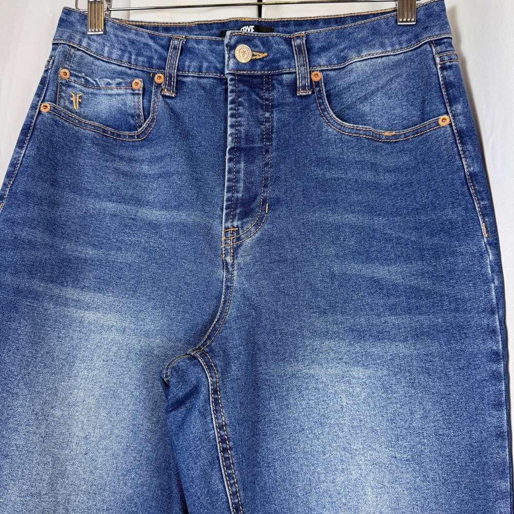 Frye Womens High Rise Straight Leg Jeans Medium Wash Blue Size 6/28 RN114186